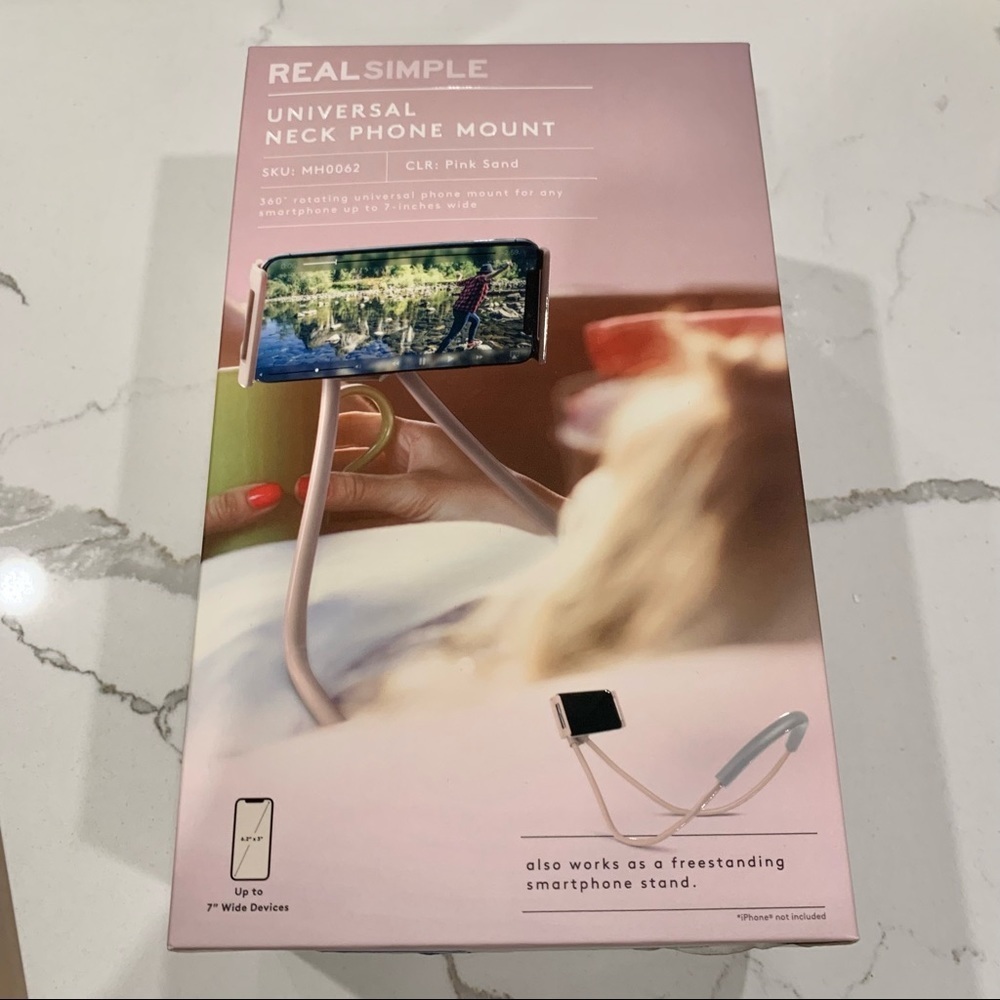 💗 Blush Pink Universal Neck Phone Mount Holder - Picture 2 of 3